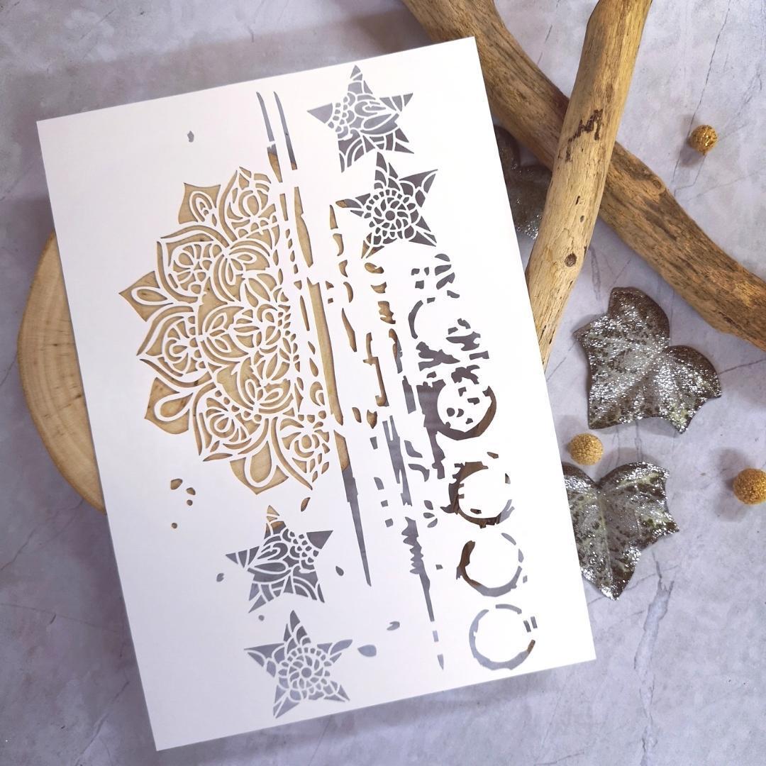 pochoirs tuto carte automne scrap