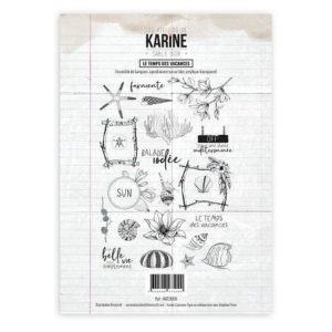 Tampons transparents A4 - Le temps des vacances - Ateliers de Karine