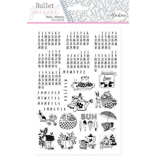 Tampons Mousse Bullet Journal - Mois