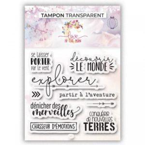Tampons transparents - Explorer le monde - Love in the moon- Scrap d'Enhaut