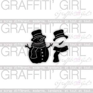 Matrice de découpe Bonhomme de neige - Graffiti Girl - Scrap d'Enhaut