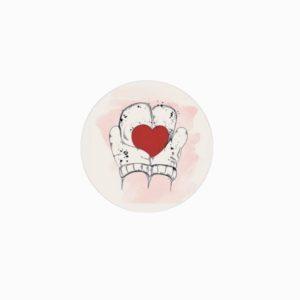 Badge Moufles coeur - Lorelaï Design - Scrap d'Enhaut