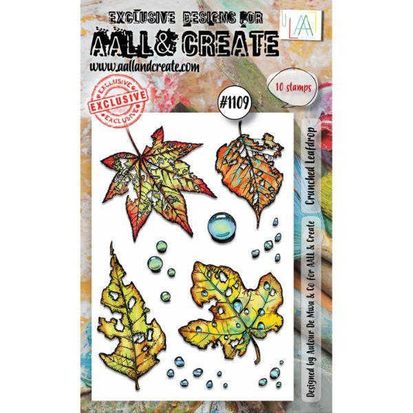 Tampons Crunched Leafdrop – Aall & Create #1109 - Scrap d'Enhaut