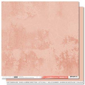 Papier Back to Basics - Bonjour l'été - Corail estival - Les Ateliers de Karine - Scrap d Enhaut