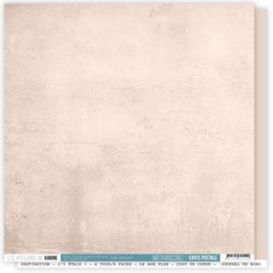 Papier Back to Basics - Carte postale - Sable - Les Ateliers de Karine - Scrap d Enhaut