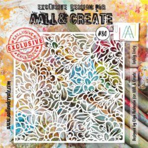 Pochoir Lushly Leafy – Aall & Create #80 - Scrap d'Enhaut