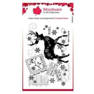 Tampon Winter Reindeer - Woodware - Scrap d'Enhaut