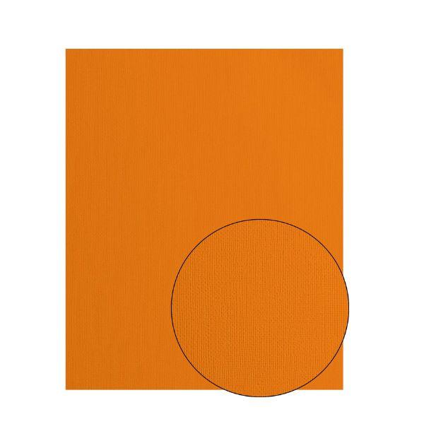 Cardstock texture toile - Mandarine - Scrap d'Enhaut
