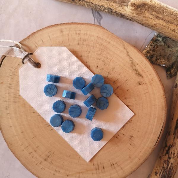 Pastilles de cire à cacheter Bleu Nacré - DIY & Cie - Scrap d'Enhaut