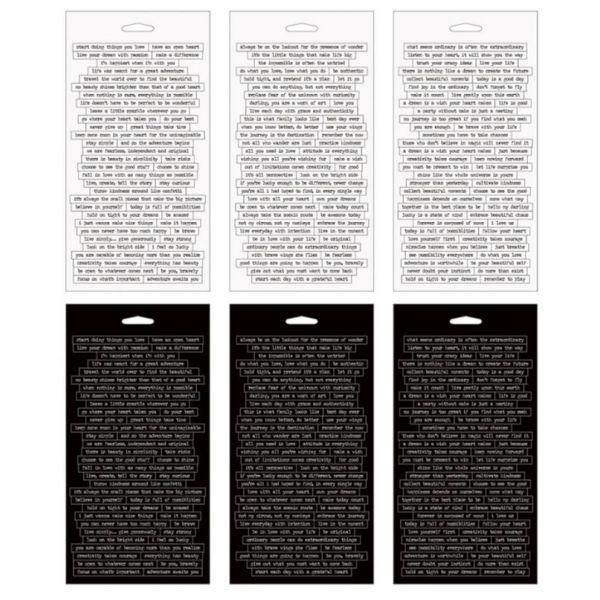 Autocollants 'Petits Mots' en anglais - Blanc-noir - Tim Holz - Scrap d'Enhaut