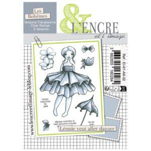 Tampons Léonie veut aller danser - L'Encre et l'Image - Scrap d'Enhaut
