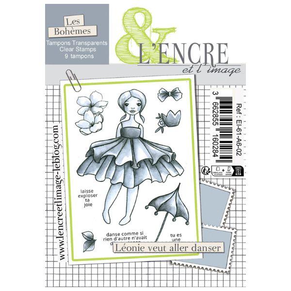 Tampons Léonie veut aller danser - L'Encre et l'Image - Scrap d'Enhaut