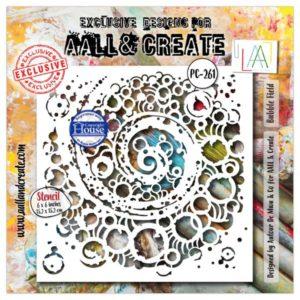 Pochoir Bubble Field – Aall & Create #261 - Scrap d'Enhaut