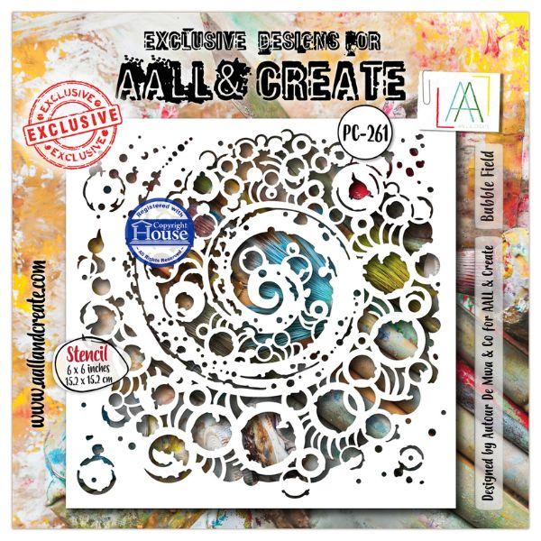 Pochoir Bubble Field – Aall & Create #261 - Scrap d'Enhaut